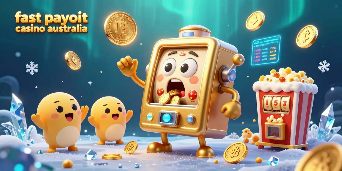 Experience the excitement of fast payout casino australia with a celebratory slot machine scene filled with coins and cheering companions.